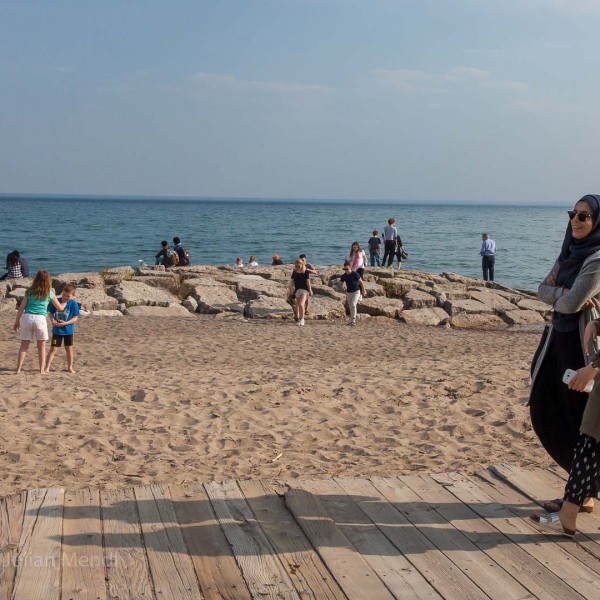 The first warm May Day, and the Beach fills!