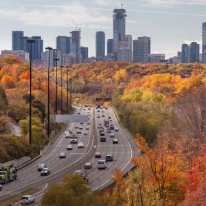 The DVP, from the Leaside Bridge