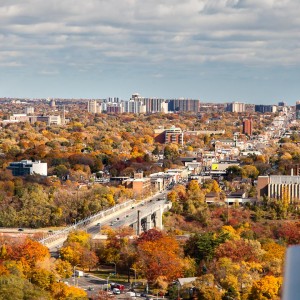 Looking east, along the Danforth